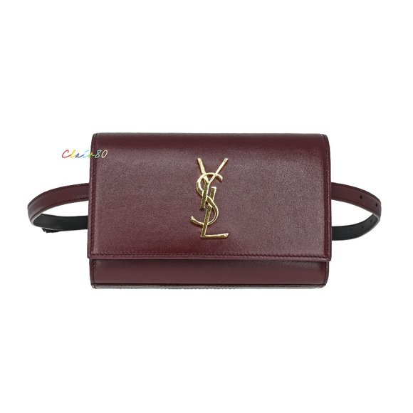 Saint Laurent Handbags - Saint Laurent Monogram Kate Leather Belt Bag Size 85